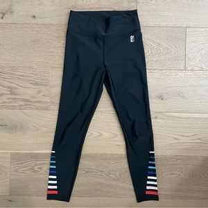 PE Nation Black Ankle Length High Rise Leggings